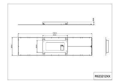 Trio PlafonnièreAlpha 120cm - 3000K zwart - R62321232