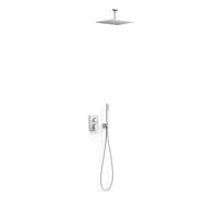 Regendoucheset Inbouw Tres Project Vierkant 30 cm Met Plafondarm en Handdoucheset met Staafhanddouche Rapid Box Mat Wit Tres - thumbnail