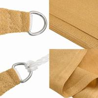 VidaXL Zonnezeil 160 g/m² rechthoekig 6x7 m hdpe zandkleurig - thumbnail