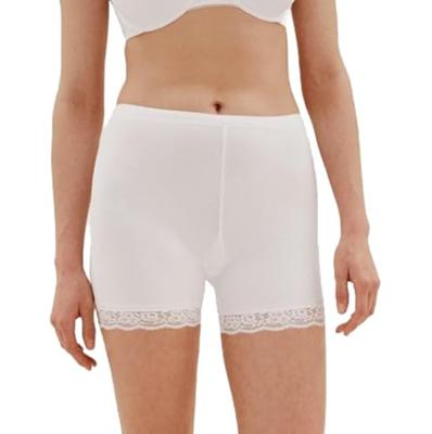 Fine Woman dames boxershort met kort pijpje - Elastisch katoenen kanten onderbroek