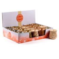 Blad Uitgesneden Crackelee Keramiek Geurbrander - Small - thumbnail