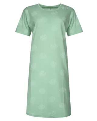 Temptation dames nachthemd korte mouw groen "Stippen"