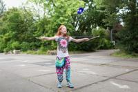 BS Toys diabolo met stokken blauw - thumbnail