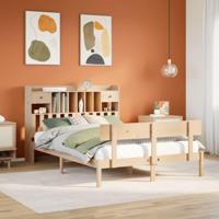 Bed met boekenkast zonder matras massief grenenhout 160x200 cm - thumbnail