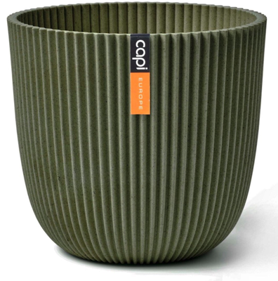 Capi nature groove bol bloempot 13x12 cm groen
