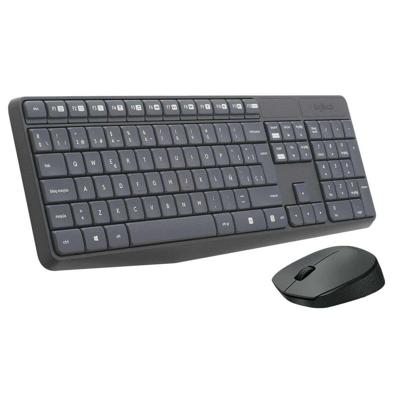 Toetsenbord en draadloze muis Logitech 920-007919 Grijs Qwerty Spaans QWERTY