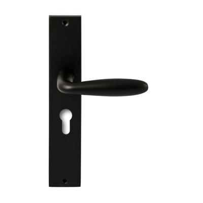 Hardbrass Deurkruk Istanbul op rechthoekig langschild profielcilindergat 55mm - zwart Hardbrass Deurkruk Istanbul op rechthoekig langschild profielcilindergat 55mm - zwart