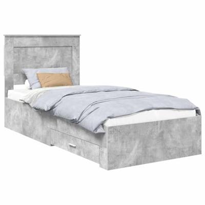 Bedframe met lade met hoofdeinde met opslag Bewerkt hout