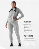 JAKO 8465D Joggingbroek Base Dames - Lichtgrijs Gemeleerd - 44 - thumbnail