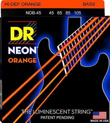 DR Strings NOB-45 Hi-Def Neon orange 45-105 set snaren voor elektrische basgitaar