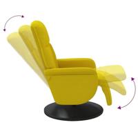 Fauteuil met voetensteun verstelbaar fluweel geel - thumbnail