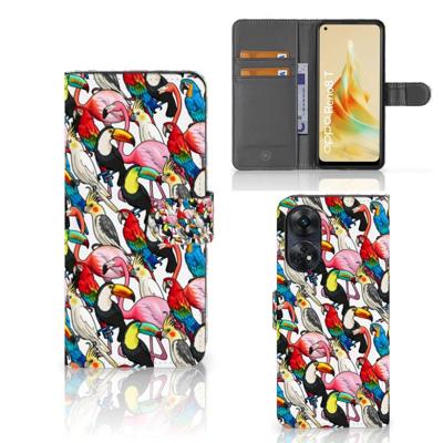 OPPO Reno8 T 4G | Telefoonhoesje | Met pasjeshouder | Birds
