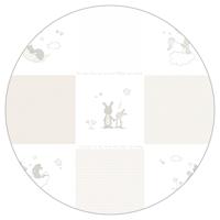 Zeshoekige box - ROBA - FOX & BUNNY - Vanaf de geboorte tot 15 kg - Verstelbaar - Wielen - Wit gelakt - thumbnail