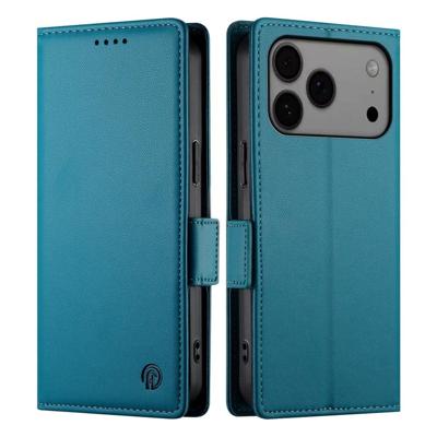 Lunso iPhone 17 Pro Max hoesje - PU leren Bookcase met ruimte voor pasjes - Blauw Lunso iPhone 17 Pro Max hoesje - PU leren Bookcase met ruimte voor pasjes - Blauw