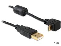 Delock 83148 USB-kabel USB 2.0 USB-A stekker, USB-micro-B stekker 1.00 m Zwart - thumbnail