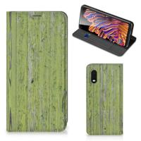 Samsung Xcover Pro Book | Wallet Case | Green Wood - thumbnail