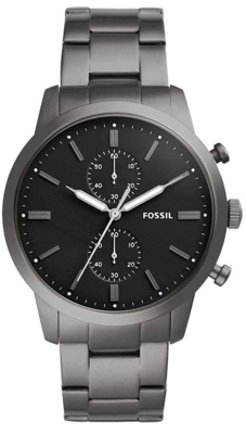 Horlogeband Fossil FS5349 / 74xxxx Roestvrij staal (RVS) Antracietgrijs 22mm