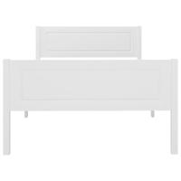 Bedframe massief grenenhout wit 100x200 cm - thumbnail