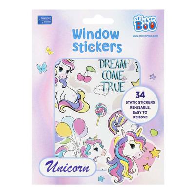 Raamstickers Eenhoorn, 16x21cm