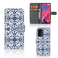 OPPO A54 5G | A74 5G | A93 5G Hoesje Flower Blue - thumbnail