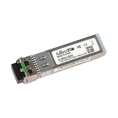 MikroTik S-55DLC80D - 1,25 G, SM, 1550 nm, 80 km SFP-module met dubbele LC-stekker