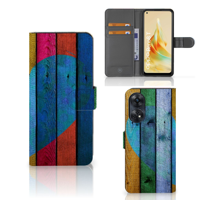 OPPO Reno8 T 4G | Book Style Case | Wood Heart - Cadeau voor je Vriend - thumbnail