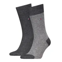 Tommy Hilfiger Sokken Heren Birdseye 2-pack Antraciet-39/42 - thumbnail