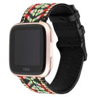 Voor Fitbit versa etnische stijl lederen riem (kleurrijke) - thumbnail