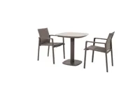 Manolo 75x75x75 cm met 2x Cortina dining stoel terre - thumbnail