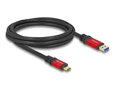 Delock 80618 USB-kabel 2 m USB 3.2 Gen 2 (3.1 Gen 2) USB A USB C Zwart, Rood