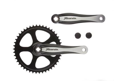 Miranda crankset beta1 plus 44 tands 3/32 blad staal crank alu zwart