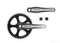 Miranda crankset beta1 plus 44 tands 3/32 blad staal crank alu zwart - thumbnail