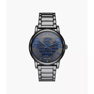 Emporio Armani Luigi grijs roestvrij staal Herenhorloge43 mm AR60029