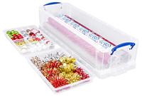 Really Useful Box opbergdoos 22 liter met 2 dividers, transparant - thumbnail