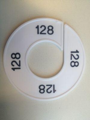 Maatring wit/zwart 128