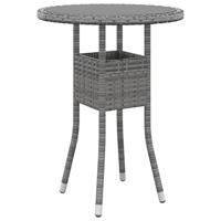 3-delige Tuinset poly rattan grijs - thumbnail