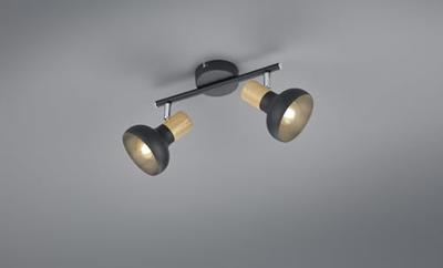 Trio PlafondlampLatika 2-lichts zwart - R81522032