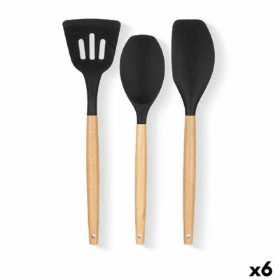 Set Keukengerei Kinvara Hout Siliconen 20 x 32 x 4 cm 20 x 37 x 3,5 cm (6 Stuks)