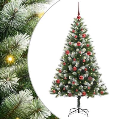 VidaXL Kunstmatige scharnierkerstboom met bedekte sneeuw 150 cm