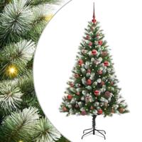 VidaXL Kunstmatige scharnierkerstboom met bedekte sneeuw 150 cm - thumbnail