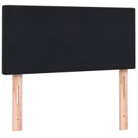 Boxspring met matras fluweel zwart 80x220 cm - thumbnail