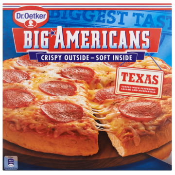 Dr. Oetker Big Americans Pizza Texas 435 g bij Jumbo