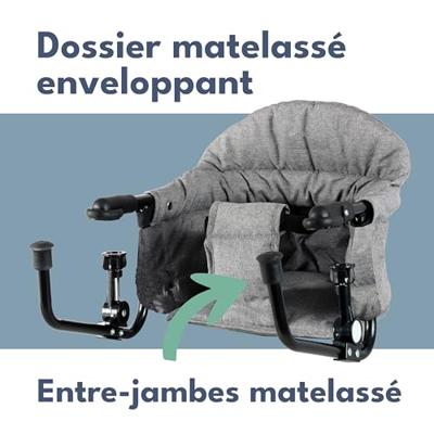 BAMBISOL zitverhoger - Comfort rugleuning - Afneembare en machinewasbare hoes - Meerpuntsbevestiging