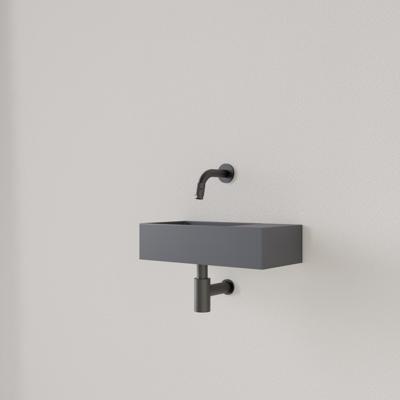 Fontein Gliss Design Nano 36x18x9 cm Zonder Kraangat Rechts Leigrijs