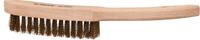 Ironside staaldraadborstel messing gegolfd 3-rij - thumbnail