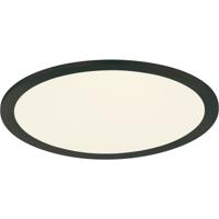LED Plafondlamp - Plafondverlichting - Trion Povino - 15W - Warm Wit 3000K - Dimbaar - Rond - Mat Zwart - Aluminium - thumbnail