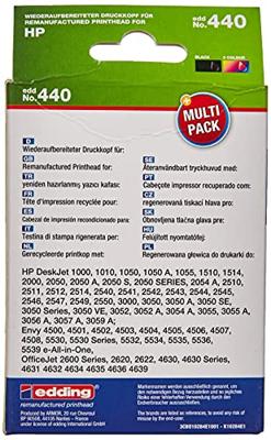 Edding Inktcartridge vervangt HP 301XL, CH563EE, CH564EE Compatibel Combipack Zwart, Kleur EDD-440 EDD-440 Edding Inktcartridge vervangt HP 301XL, CH563EE, CH564EE Compatibel Combipack Zwart, Kleur EDD-440 EDD-440