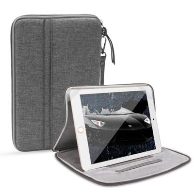 Tablet PC Universal Hand-held Shockproof Inner Pouch Bag Protective Cover for iPad 9.7 inch / Air 3 / Mini 4 / 3 / 2 / 1 with Holder (Grey)