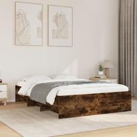Bedframe zonder matras hout gerookt eikenkleurig 120x190 cm - thumbnail