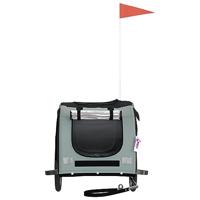 VidaXL Hondenfietstrailer oxford stof en ijzer zwart en grijs - thumbnail